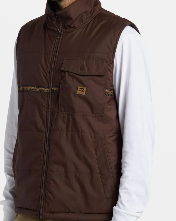 Billabong Jackets Trail Reversible Vest Java 8211 Men Billabong Jackets Trail Reversible Vest Java 8211 Men