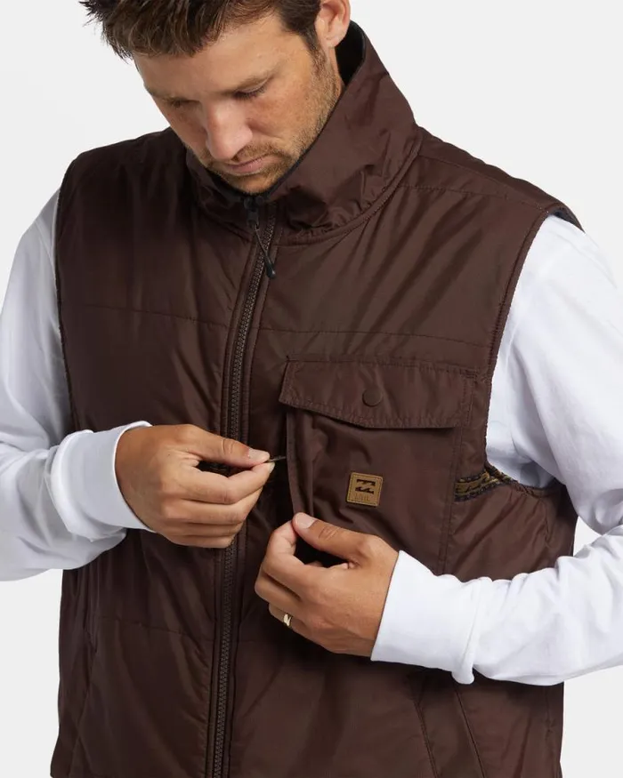 Billabong Jackets Trail Reversible Vest Java 8211 Men Billabong Jackets Trail Reversible Vest Java 8211 Men