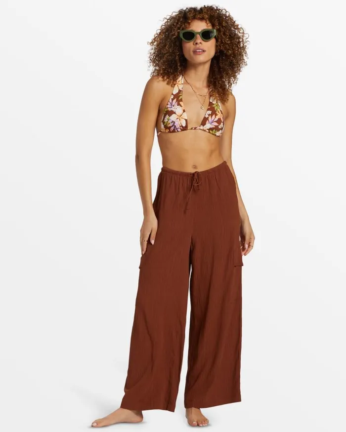Billabong Jeans and Pants Beach Babe Beach Cargo Pants Toasted Coconut 8211 Women