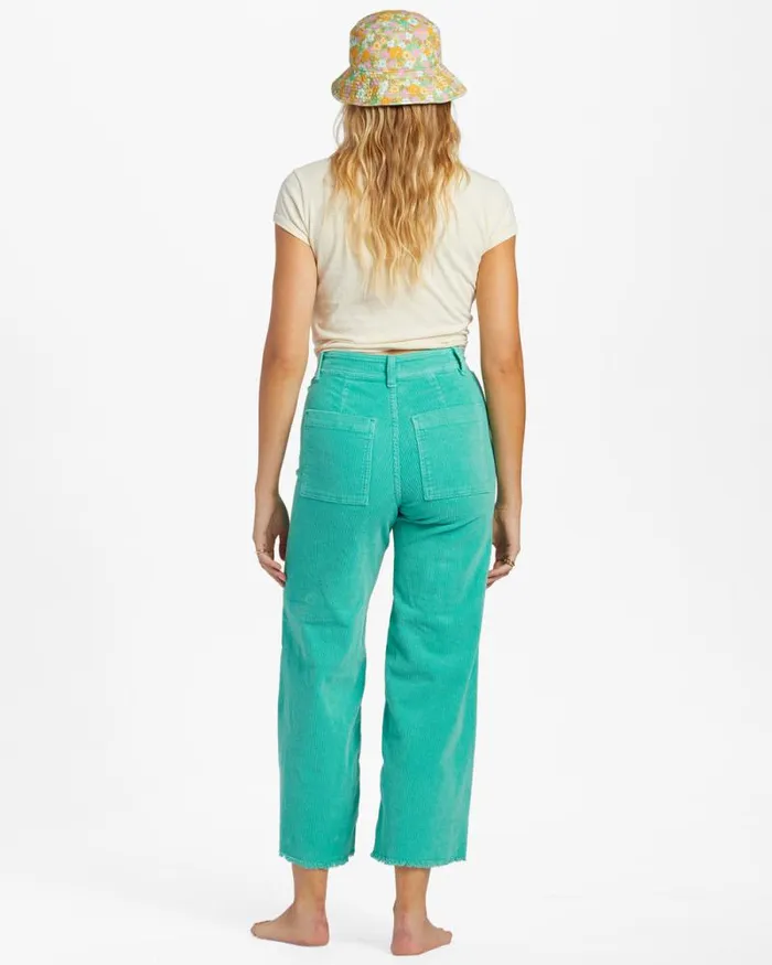 Billabong Jeans and Pants Free Fall WideLeg Corduroy Pants Bright Lagoon 8211 Women