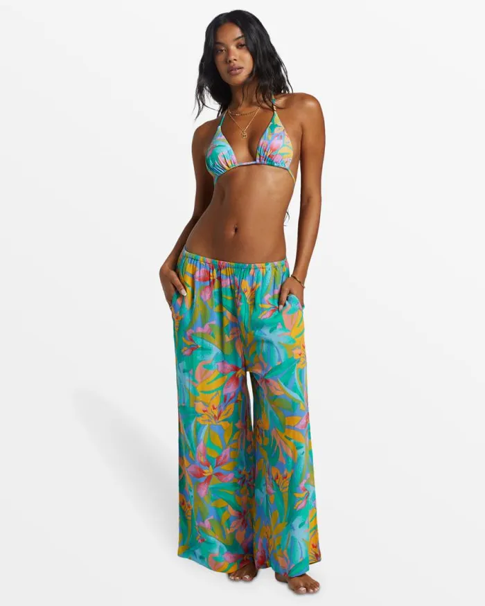 Billabong Jeans and Pants Sun Catcher Elastic Waist Printed Pants Marina 8211 Women Billabong Jeans and Pants Sun Catcher Elastic Waist Printed Pants Marina 8211 Women