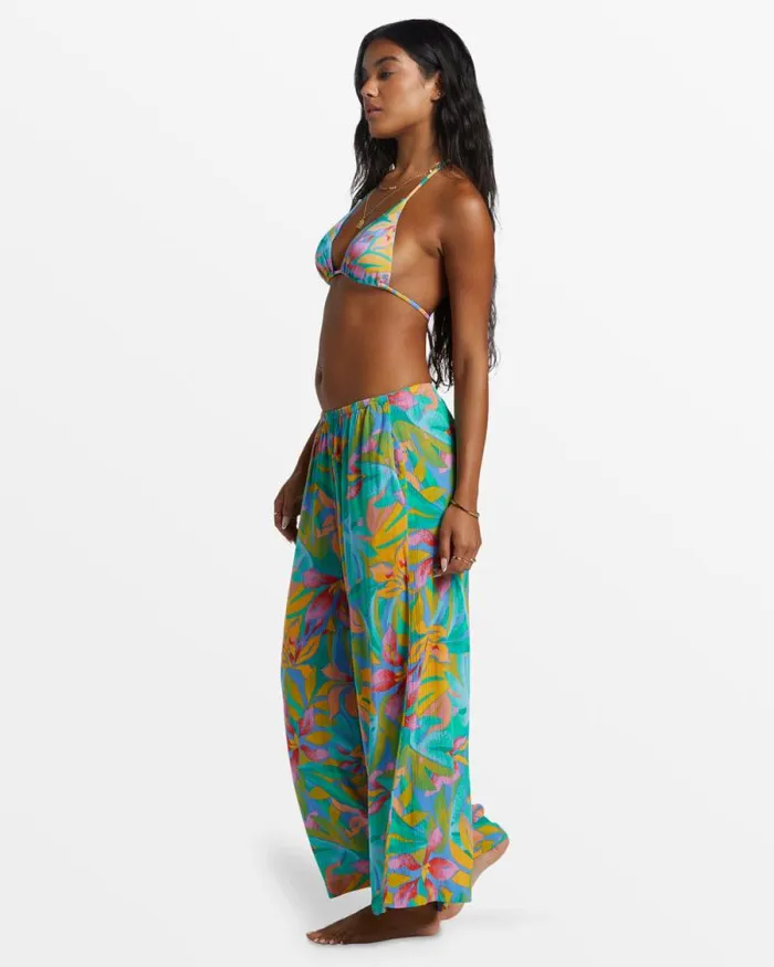 Billabong Jeans and Pants Sun Catcher Elastic Waist Printed Pants Marina 8211 Women Billabong Jeans and Pants Sun Catcher Elastic Waist Printed Pants Marina 8211 Women