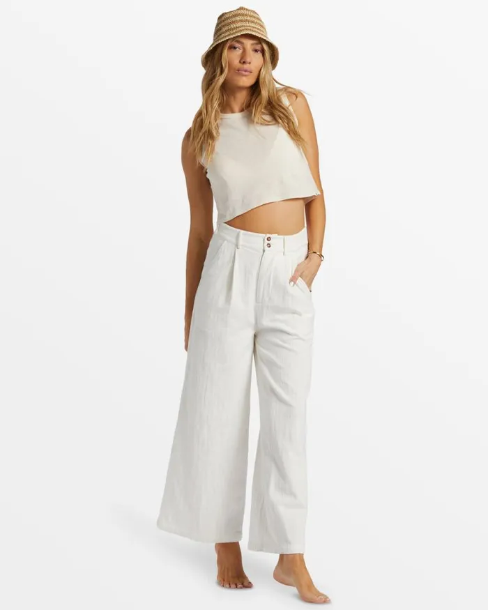 Billabong Jeans and Pants Tailor Made Wide Leg Pants Salt Crystal 8211 Women Billabong Jeans and Pants Tailor Made Wide Leg Pants Salt Crystal 8211 Women