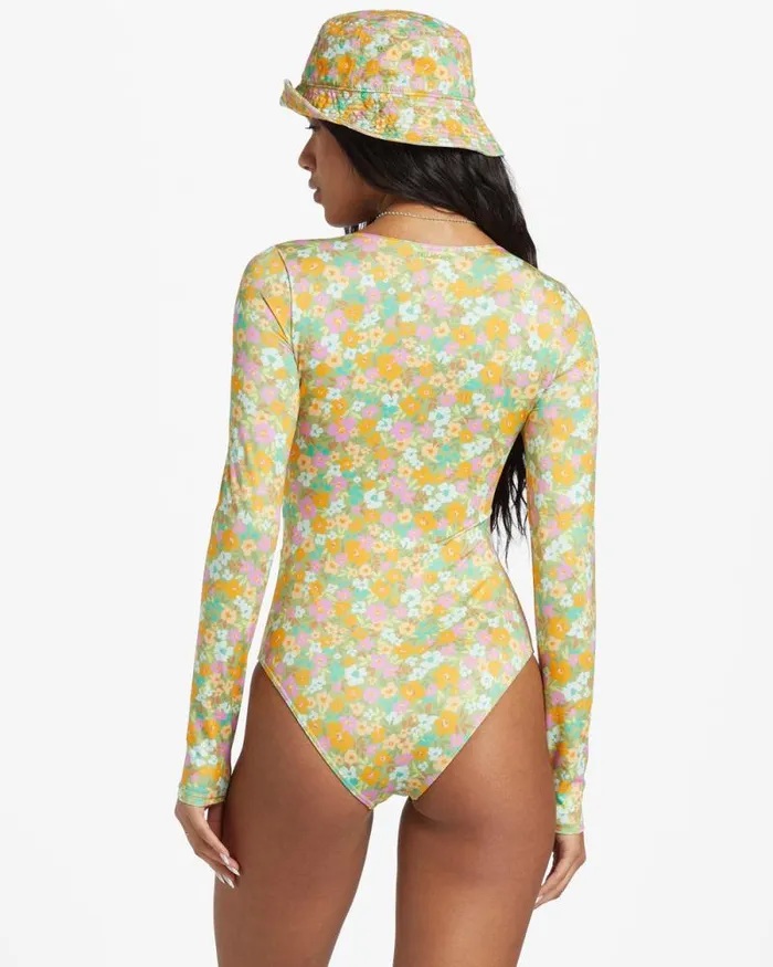 Billabong Rashguards and Bodysuits On The Bright Side Surf Tee Palm Green 8211 Women