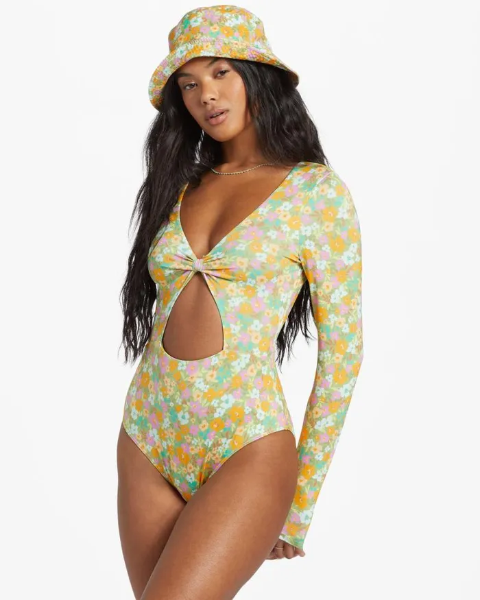 Billabong Rashguards and Bodysuits On The Bright Side Surf Tee Palm Green 8211 Women