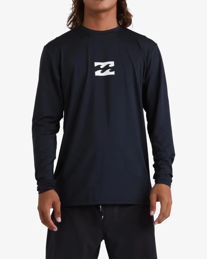 Billabong Rashguards and Surf Tees All Day Wave Loose Fit Long Sleeve Surf Tee Black 8211 Men Billabong Rashguards and Surf Tees All Day Wave Loose Fit Long Sleeve Surf Tee Black 8211 Men