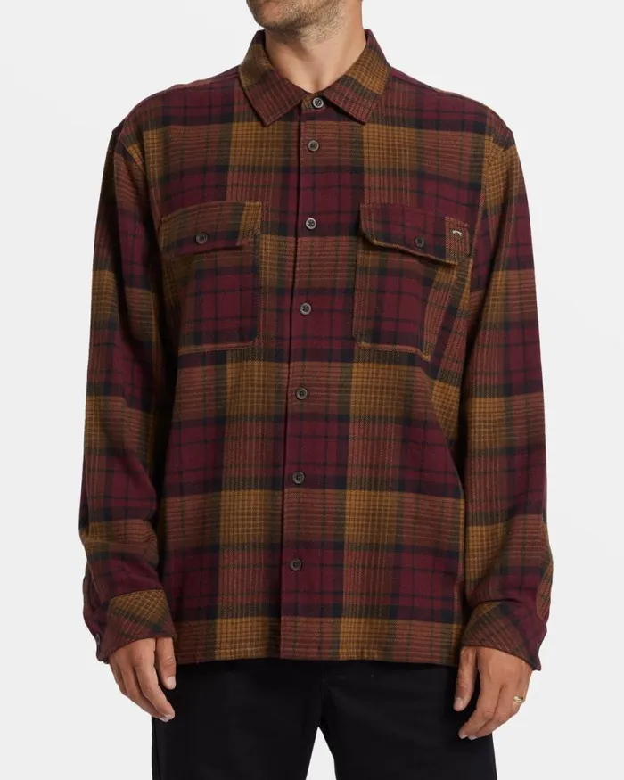 Billabong Shirts Offshore Long Sleeve Flannel Shirt Port 8211 Men Billabong Shirts Offshore Long Sleeve Flannel Shirt Port 8211 Men