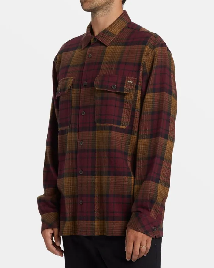 Billabong Shirts Offshore Long Sleeve Flannel Shirt Port 8211 Men Billabong Shirts Offshore Long Sleeve Flannel Shirt Port 8211 Men