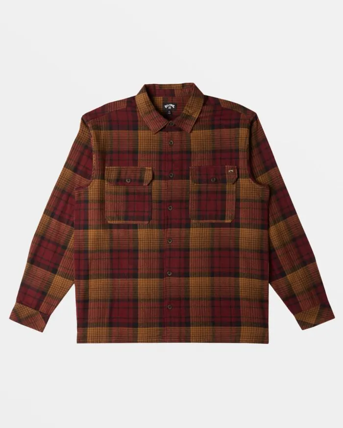 Billabong Shirts Offshore Long Sleeve Flannel Shirt Port 8211 Men Billabong Shirts Offshore Long Sleeve Flannel Shirt Port 8211 Men