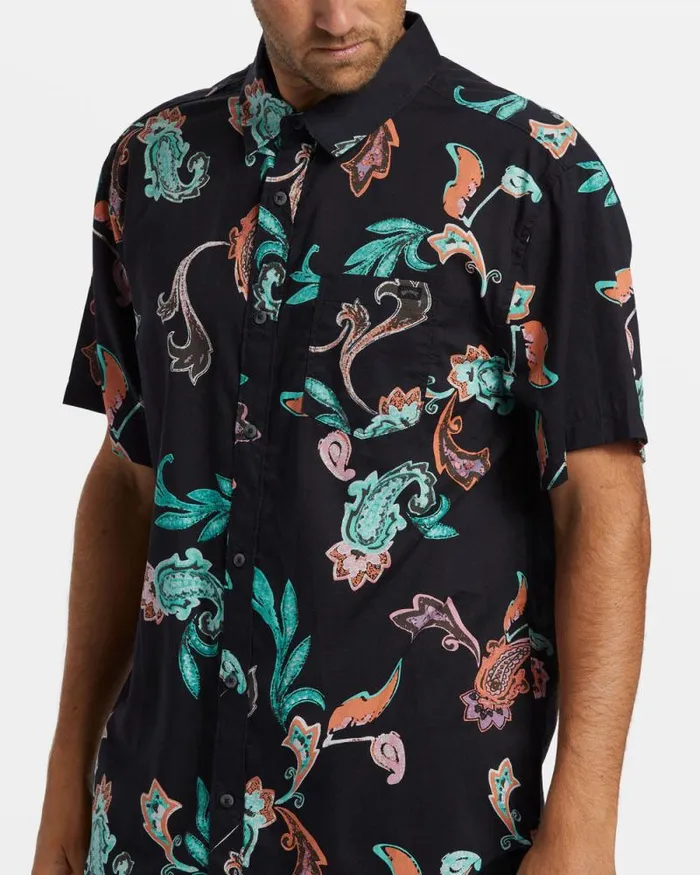 Billabong Shirts Sundays Short Sleeve Shirt Black Multi 8211 Men Billabong Shirts Sundays Short Sleeve Shirt Black Multi 8211 Men