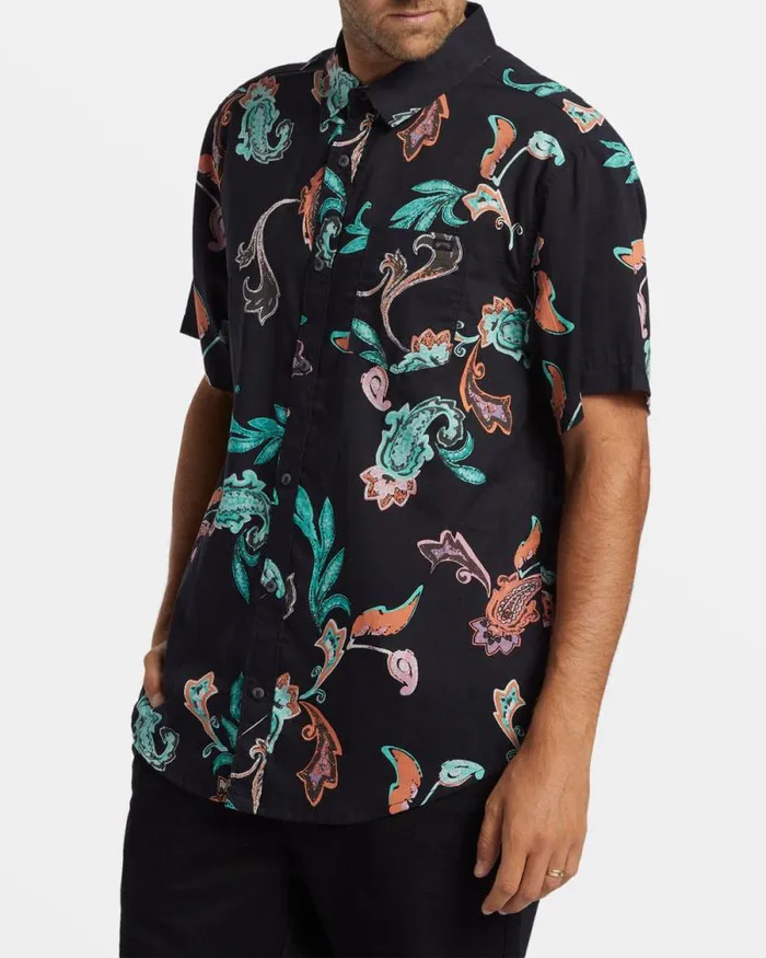 Billabong Shirts Sundays Short Sleeve Shirt Black Multi 8211 Men Billabong Shirts Sundays Short Sleeve Shirt Black Multi 8211 Men