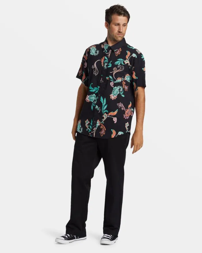 Billabong Shirts Sundays Short Sleeve Shirt Black Multi 8211 Men Billabong Shirts Sundays Short Sleeve Shirt Black Multi 8211 Men