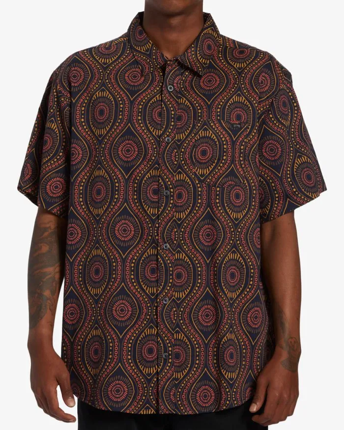 Billabong Shirts Sundays Short Sleeve Shirt Rust 8211 Men