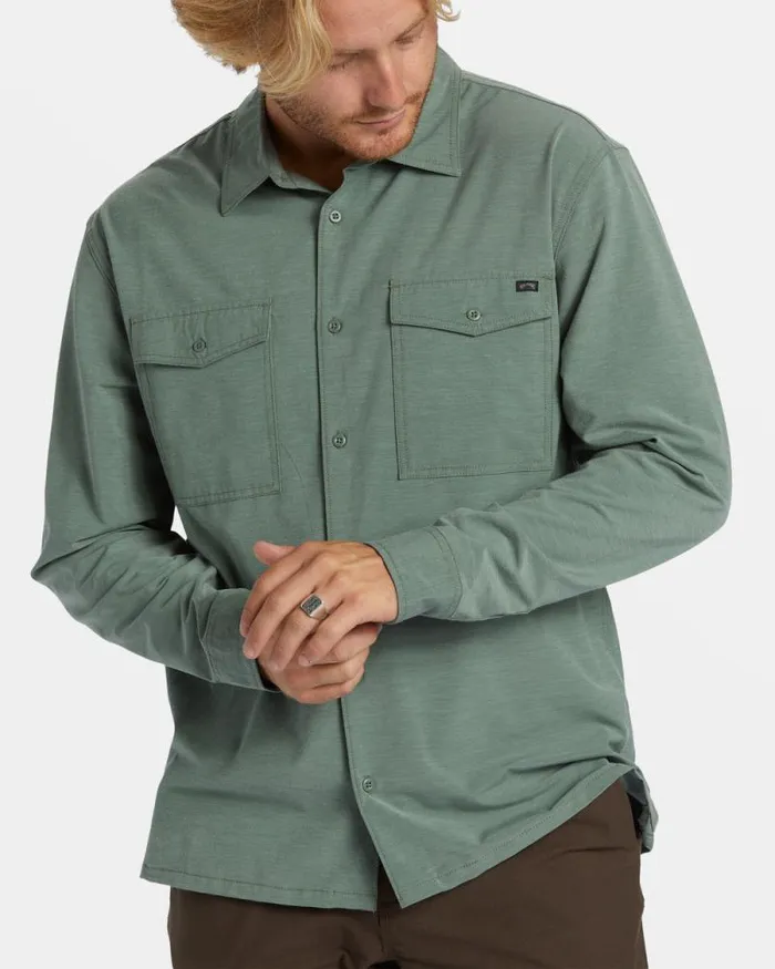 Billabong Shirts Surftrek Long Sleeve Shirt Fern 8211 Men