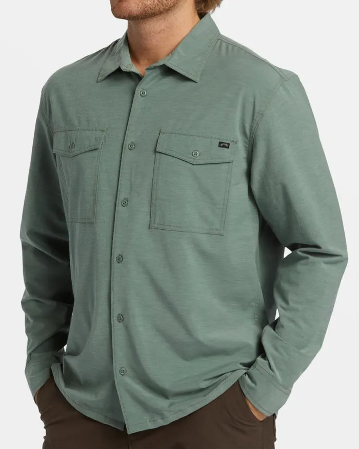 Billabong Shirts Surftrek Long Sleeve Shirt Fern 8211 Men