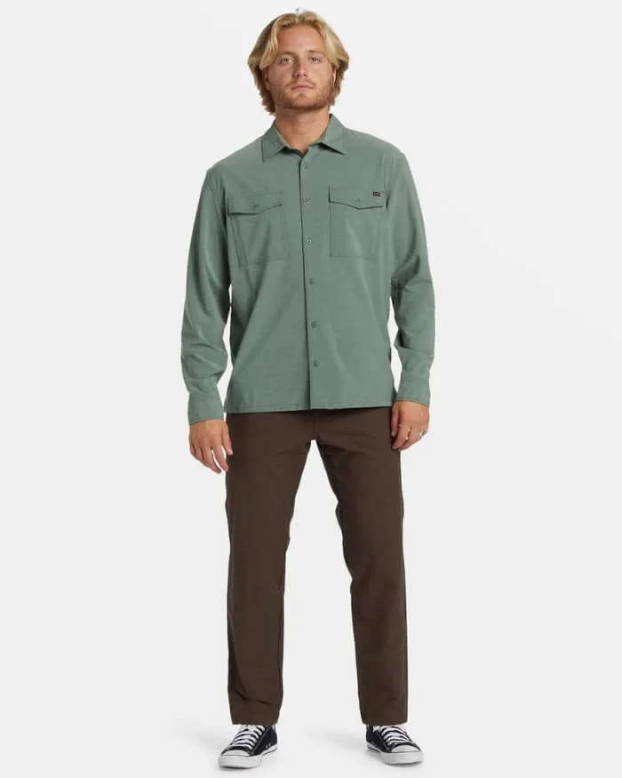 Billabong Shirts Surftrek Long Sleeve Shirt Fern 8211 Men