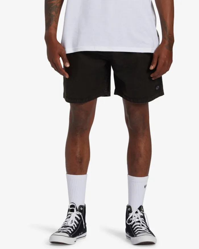 Billabong Shorts Mario Stretch 17034 Elastic Waist Shorts Black 8211 Men