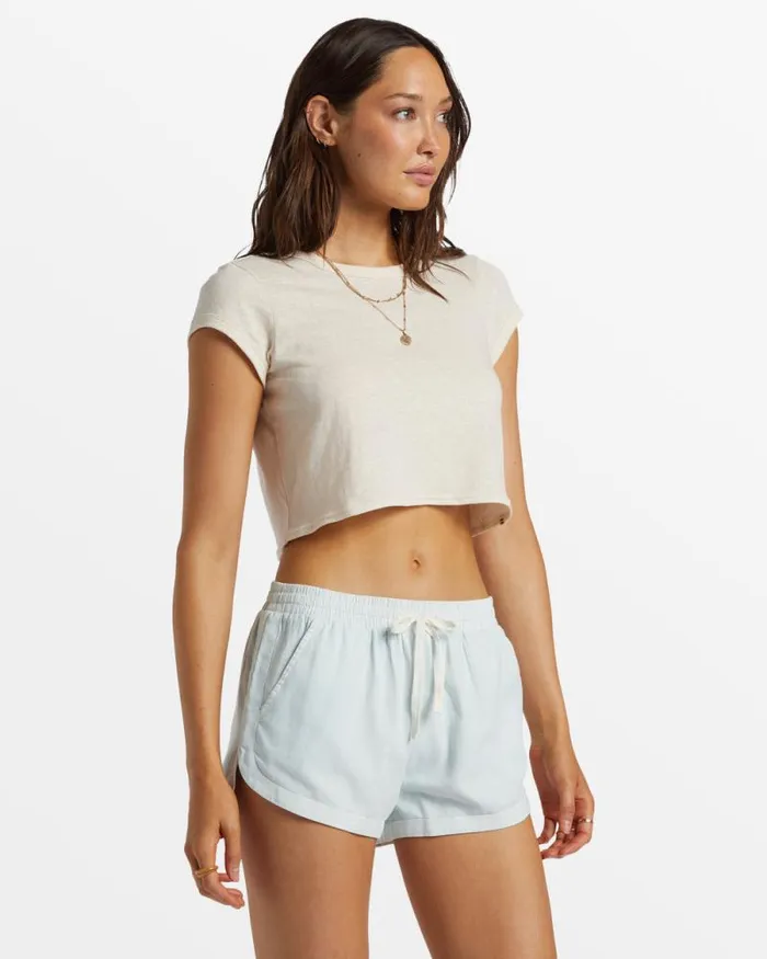 Billabong Shorts Road Trippin Elastic Waist Shorts Dusk Blue 8211 Women Billabong Shorts Road Trippin Elastic Waist Shorts Dusk Blue 8211 Women