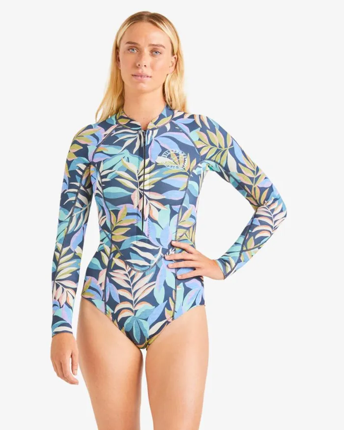 Billabong Springsuits Salty Dayz Long Sleeve Spring Wetsuit Indigo Ocean 8211 Women
