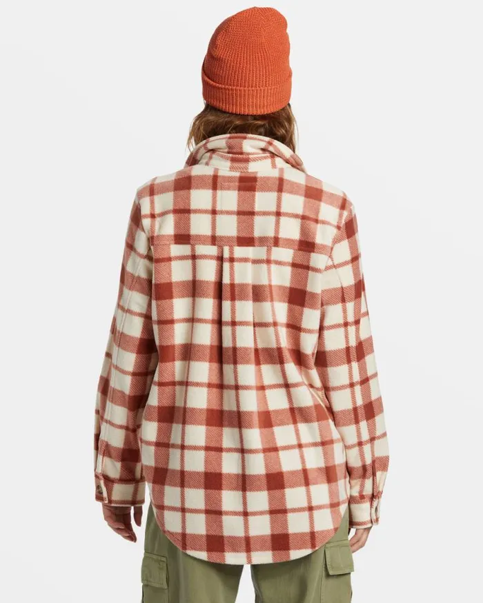 Billabong Sweatshirts and Fleece Forge Fleece Flannel Jacket Sweet Chocolate 8211 Women