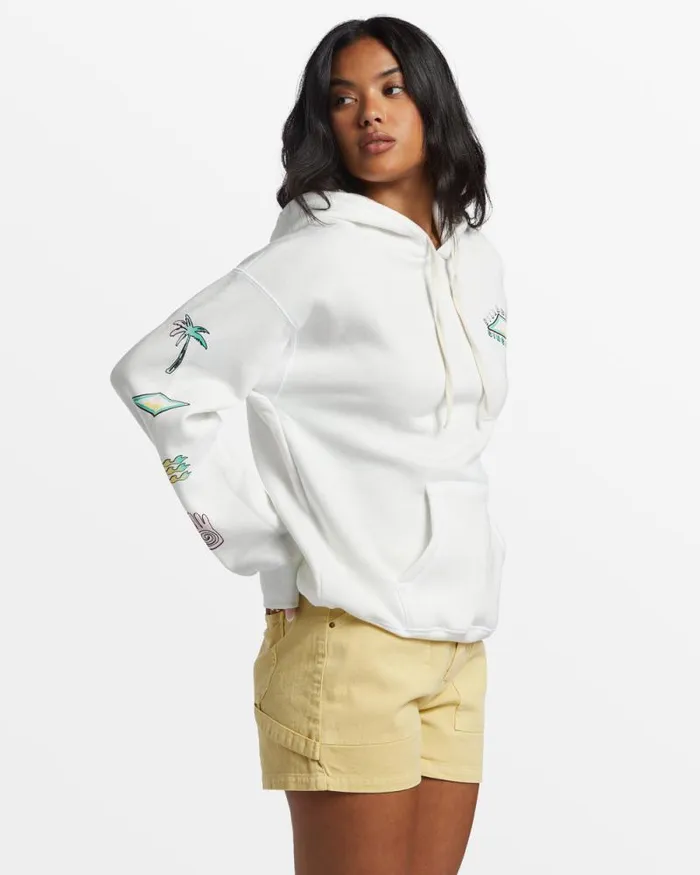 Billabong Sweatshirts and Fleece Keep Shining Hoodie Salt Crystal 8211 Women Billabong Sweatshirts and Fleece Keep Shining Hoodie Salt Crystal 8211 Women