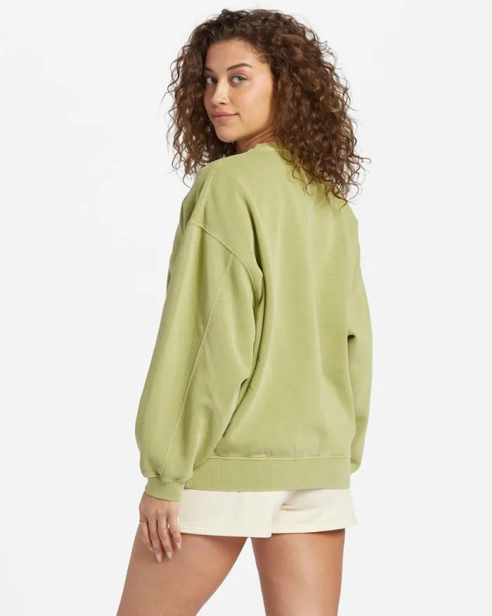 Billabong Sweatshirts and Fleece Kendal Crew Neck Sweatshirt Avocado 8211 Women