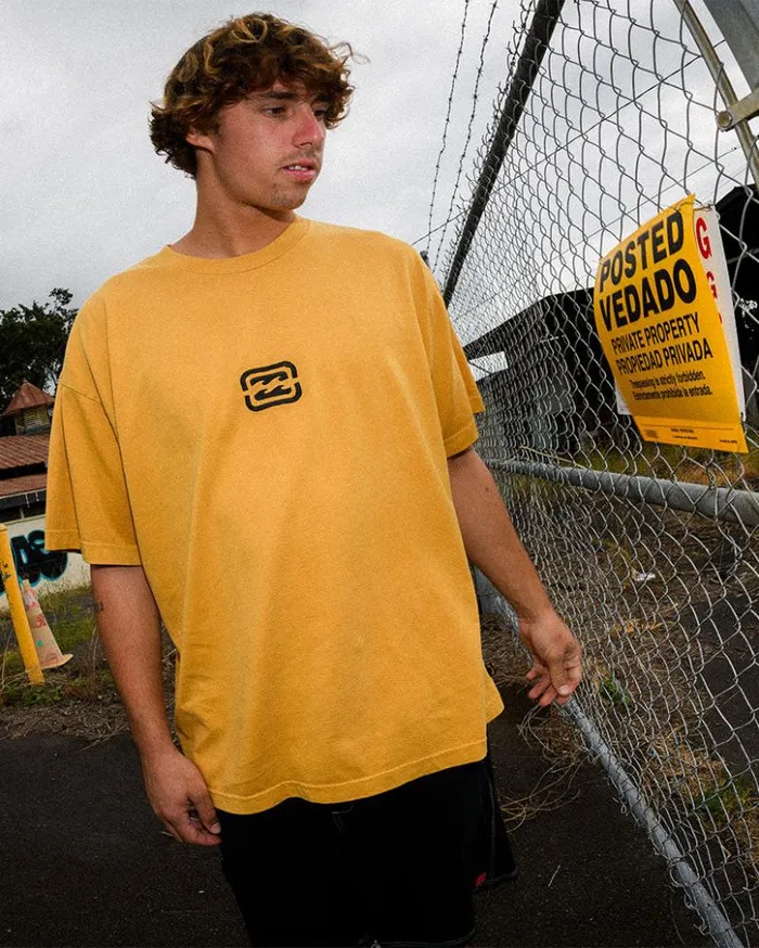 Billabong TShirts Bracket Wave OG TShirt Mustard 8211 Men