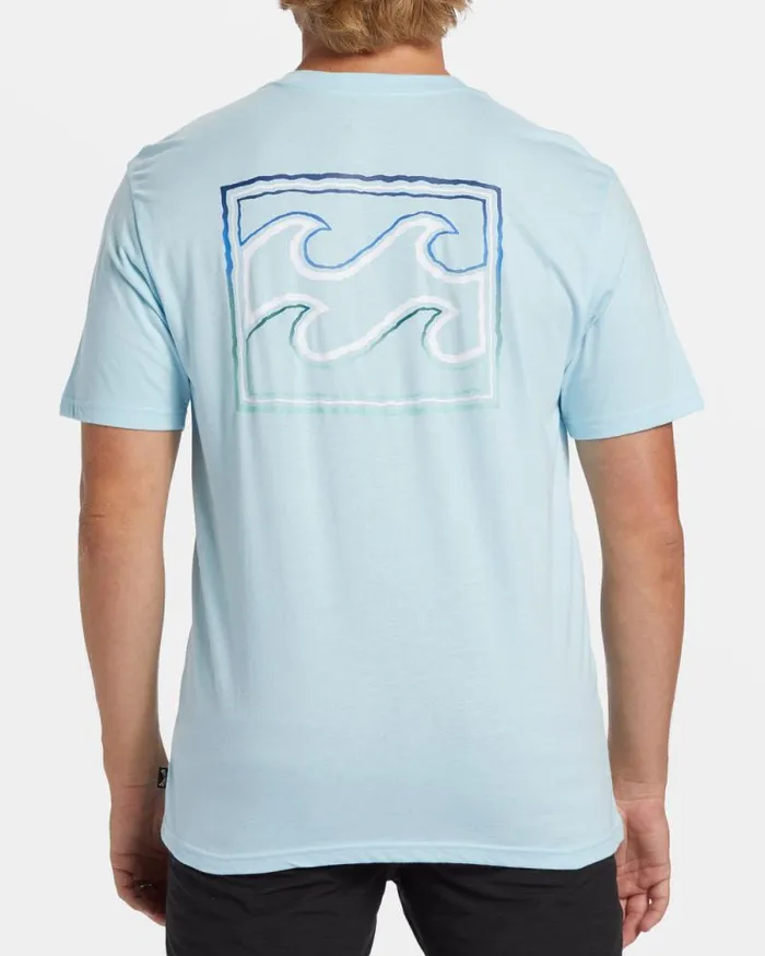 Billabong TShirts Crayon Wave TShirt Coastal 8211 Men