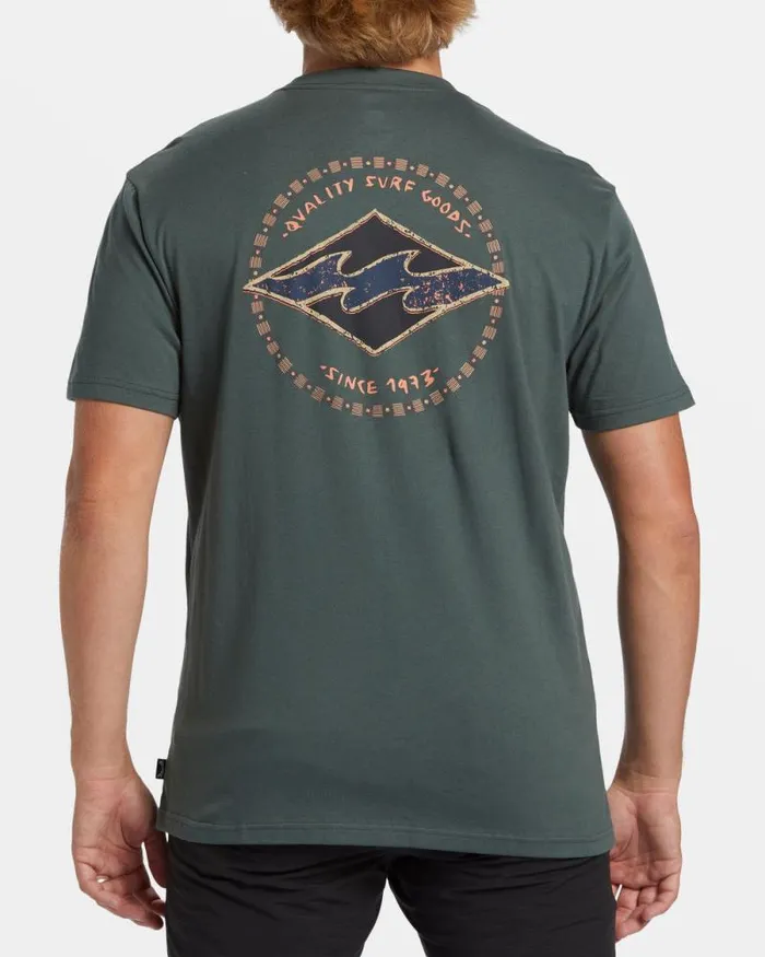 Billabong TShirts Rotor Diamond TShirt Slate Green 8211 Men