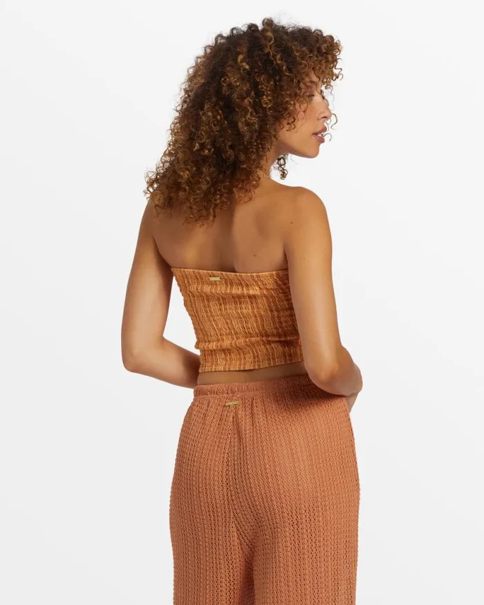 Billabong Tops Keep It Simple Smocked Crop Top Peach Punch 8211 Women Billabong Tops Keep It Simple Smocked Crop Top Peach Punch 8211 Women