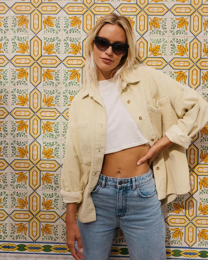 Billabong Tops Stoked On You Oversized Long Sleeve Shirt Mellow Daze 8211 Women