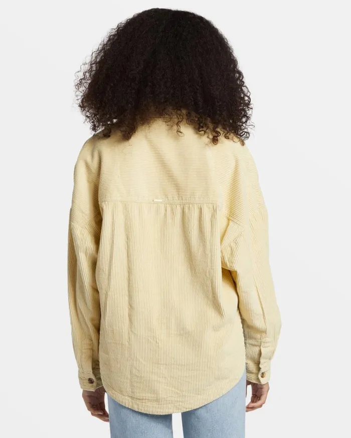 Billabong Tops Stoked On You Oversized Long Sleeve Shirt Mellow Daze 8211 Women
