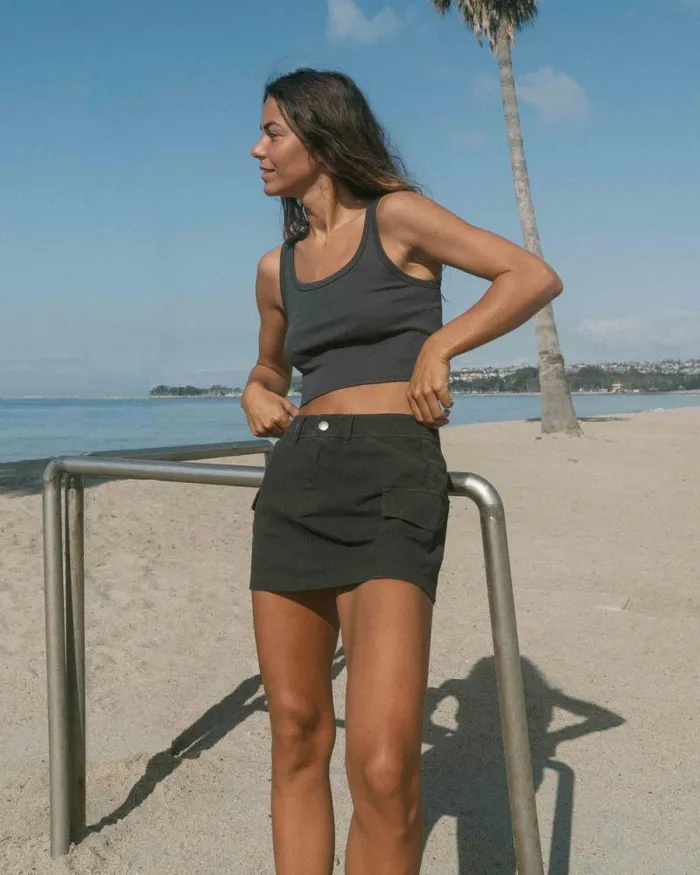 Billabong Tops Sun Goddess Tank Knit Black Sands 8211 Women