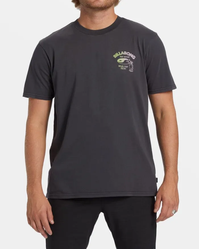 Billabong Wave Washed Essentials Relax TShirt Washed Black 8211 Men Billabong Wave Washed Essentials Relax TShirt Washed Black 8211 Men