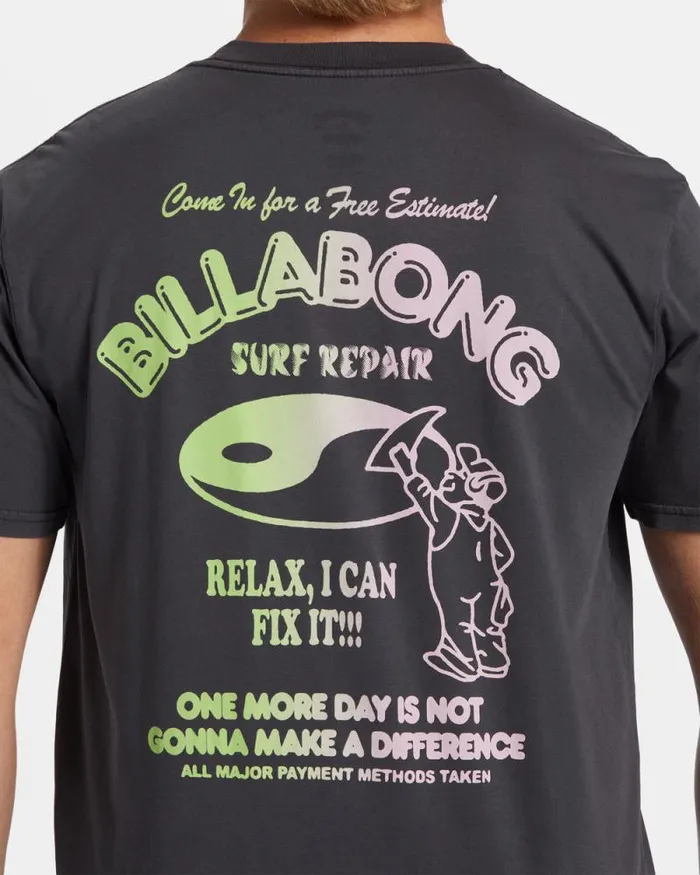 Billabong Wave Washed Essentials Relax TShirt Washed Black 8211 Men Billabong Wave Washed Essentials Relax TShirt Washed Black 8211 Men