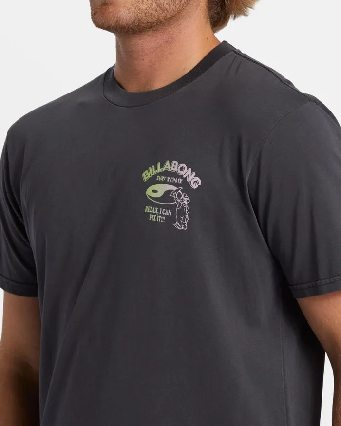 Billabong Wave Washed Essentials Relax TShirt Washed Black 8211 Men Billabong Wave Washed Essentials Relax TShirt Washed Black 8211 Men