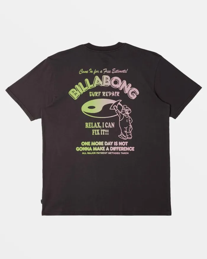 Billabong Wave Washed Essentials Relax TShirt Washed Black 8211 Men Billabong Wave Washed Essentials Relax TShirt Washed Black 8211 Men