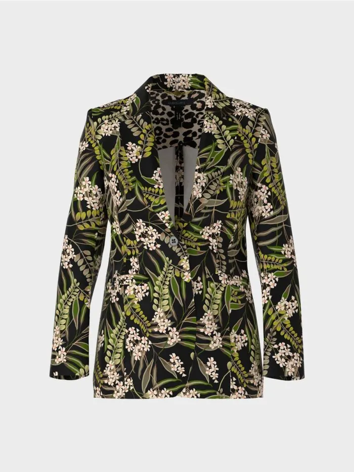 Blazer Damen Marc Cain Blazer Mit Floralem Print Black