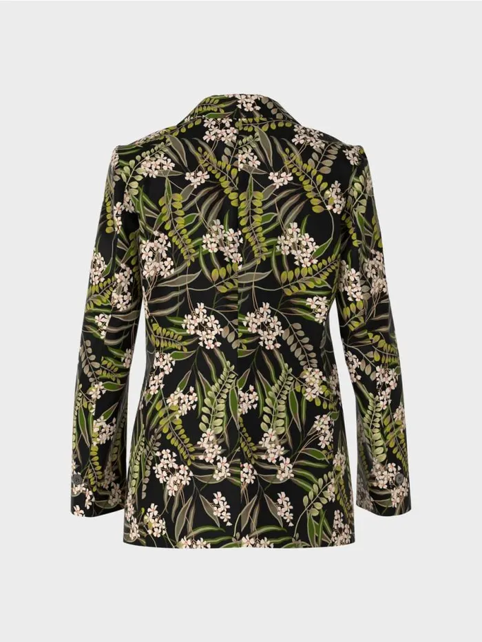 Blazer Damen Marc Cain Blazer Mit Floralem Print Black