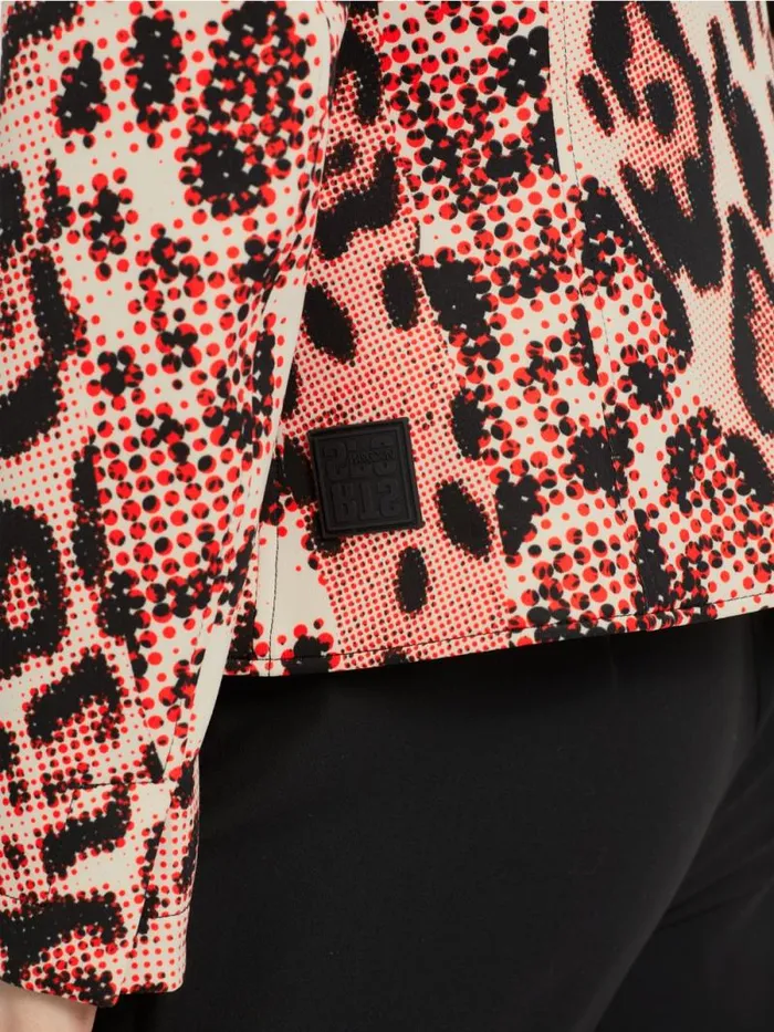 Blazer Damen Marc Cain Blazer Mit LeoPrint Campari