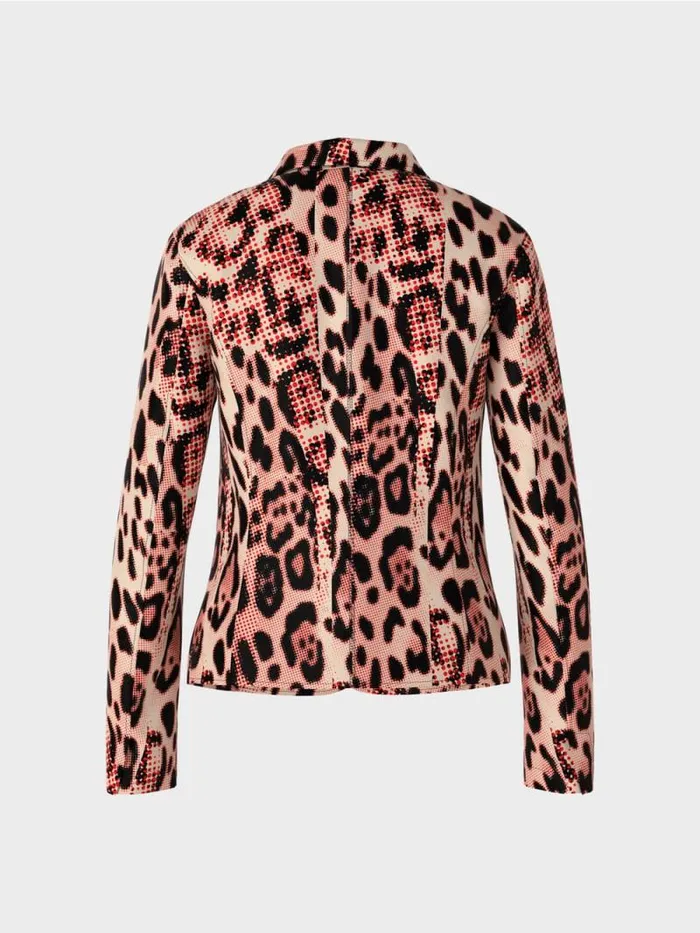 Blazer Damen Marc Cain Blazer Mit LeoPrint Campari