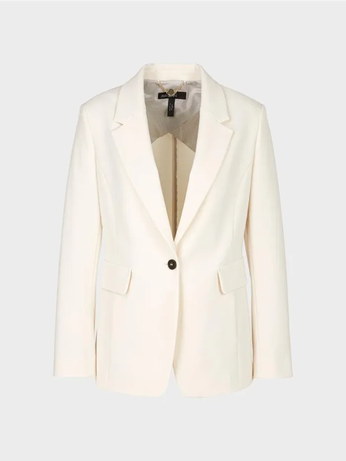 Blazer Damen Marc Cain Figurnaher Blazer Mit Rckenschlitz Soft Cream