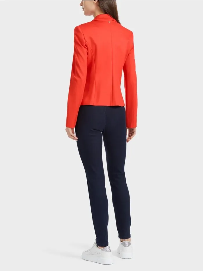 Blazer Damen Marc Cain Taillierter Blazer Mit Schmalem Revers Campari