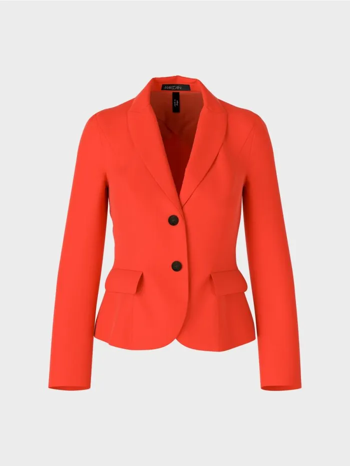 Blazer Damen Marc Cain Taillierter Blazer Mit Schmalem Revers Campari