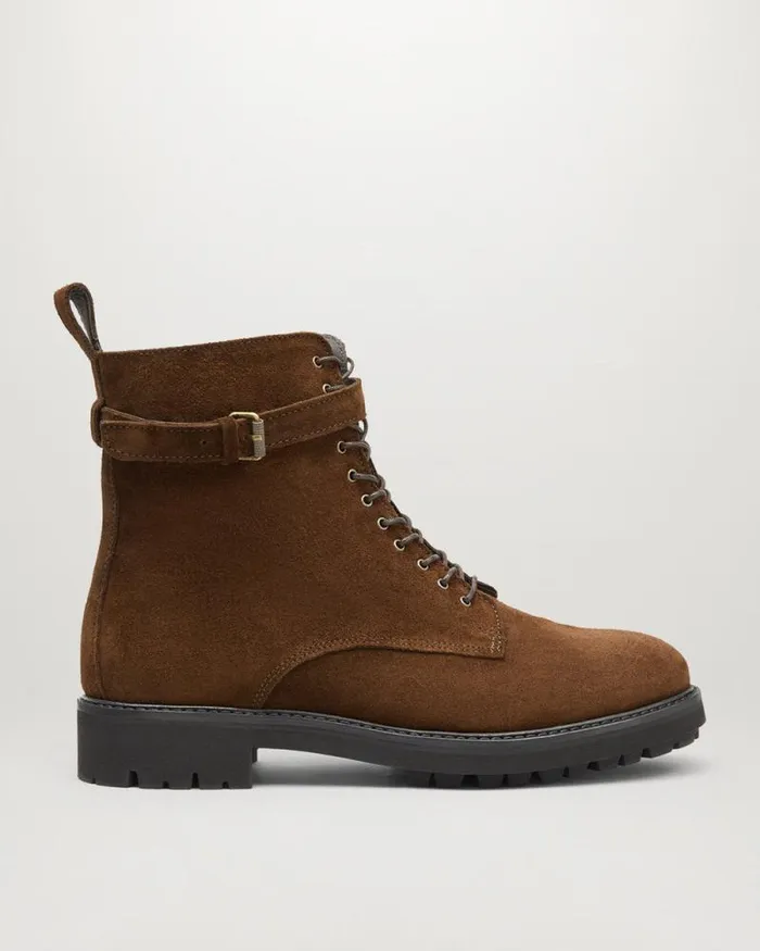 Boots Women Belstaff Finley Lace Up Boots Chocolate
