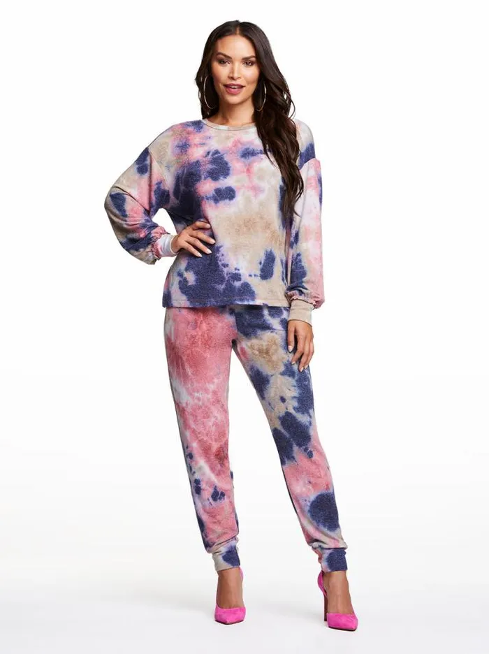 Bottoms Clothing Jessica Simpson Riya Tie Dye Pant In Multi Tie Dye