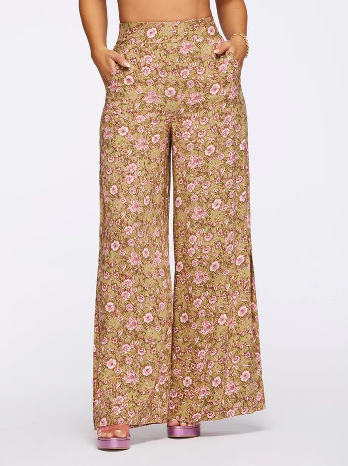 Bottoms Clothing Jessica Simpson Shaye Pant In Boa Botanical Dots