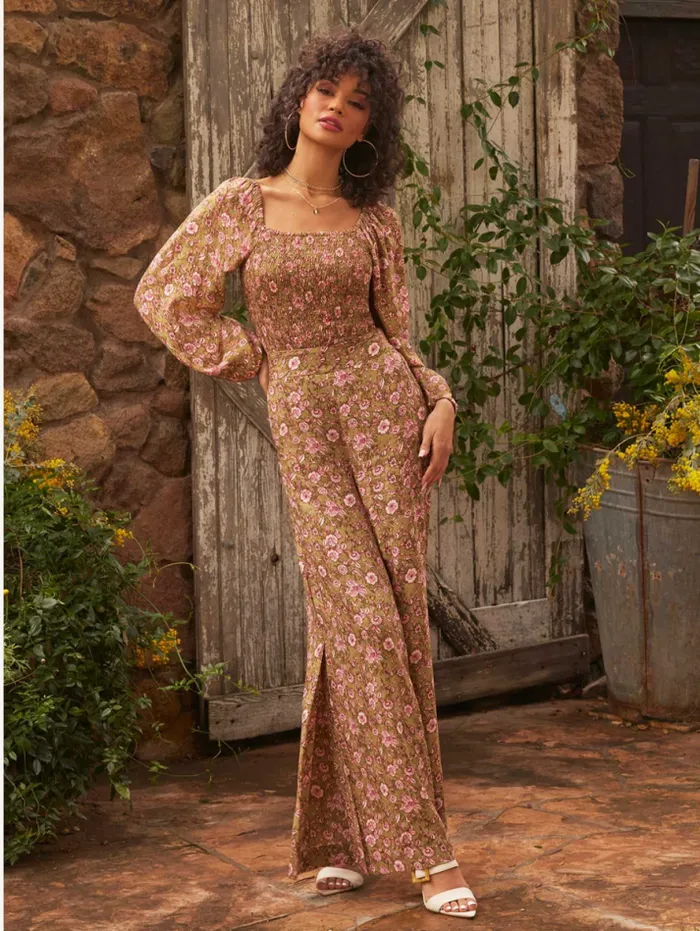 Bottoms Clothing Jessica Simpson Shaye Pant In Boa Botanical Dots