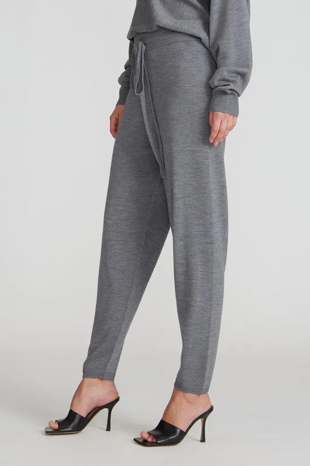 Bottoms Women Halston Claire Sweater Pant Medium Heather Grey
