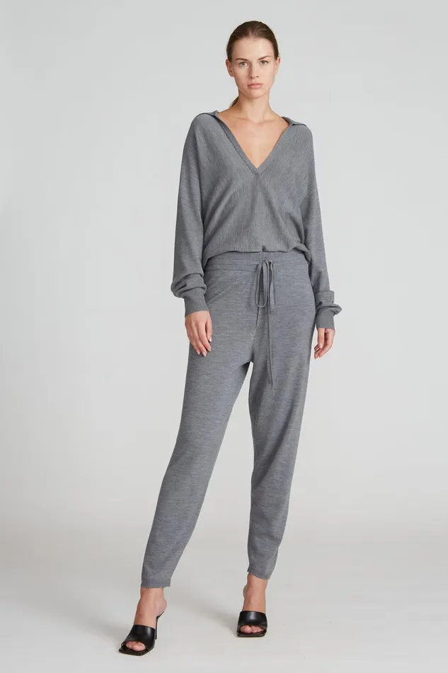 Bottoms Women Halston Claire Sweater Pant Medium Heather Grey